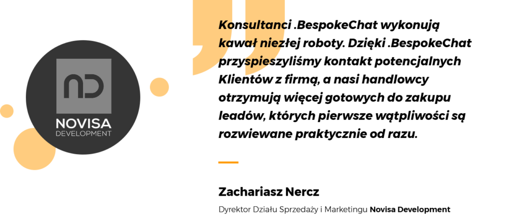 .BespokeChat testimonial Novisa Development